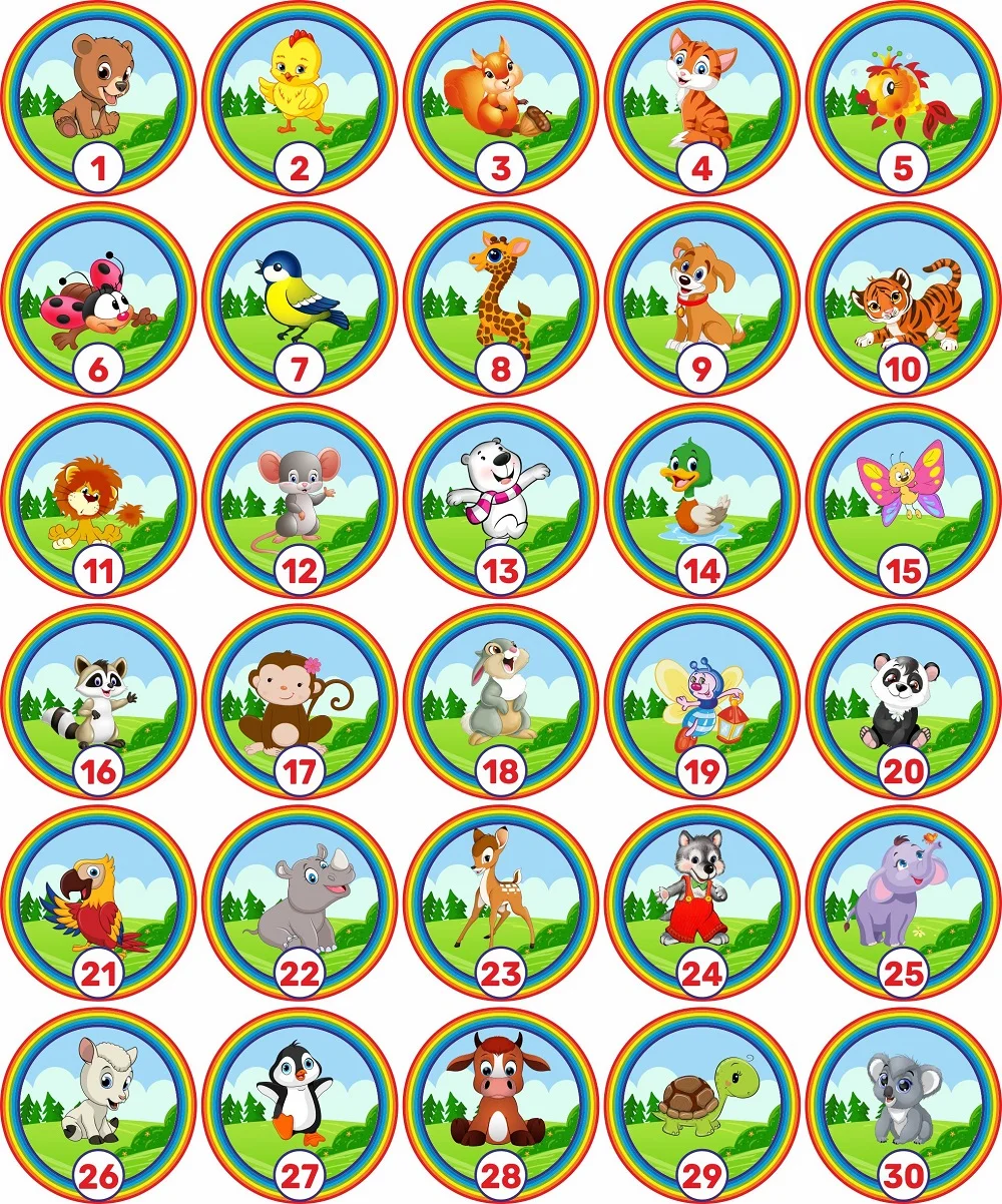 заказать Печать наклеек на шкафчики в детском саду