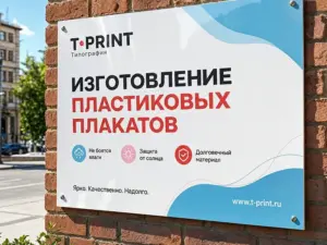 Изготовление пластиковых плакатов в Москве
