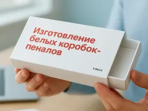 Изготовление белых коробок-пеналов в Москве