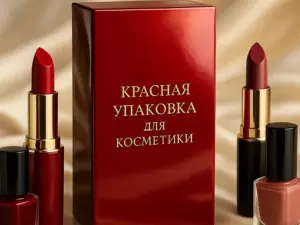 Красная упаковка для косметики в Москве