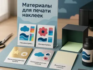 Материал для печати наклеек в Москве