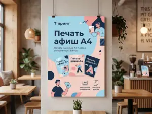 Печать афиш А4 в Москве