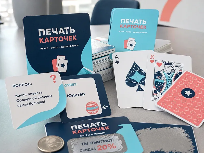 Печать карточек недорого