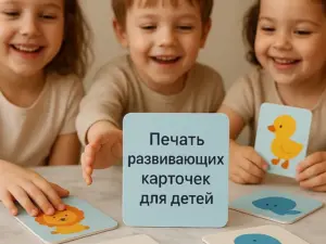 Печать развивающих карточек для детей в Москве