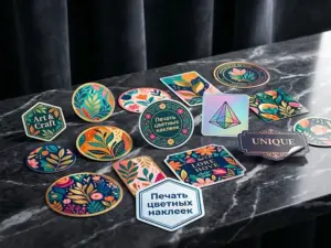 Печать цветных наклеек в Москве
