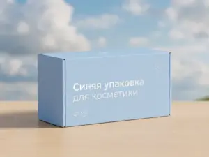 Синяя упаковка для косметики в Москве