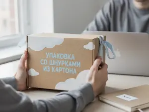 Упаковка со шнурками из картона в Москве