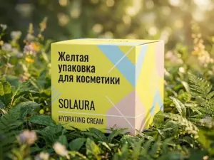 Желтая упаковка для косметики в Москве