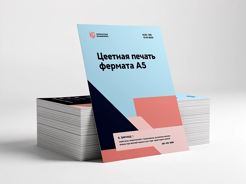 Цветная печать формата А5 на заказ