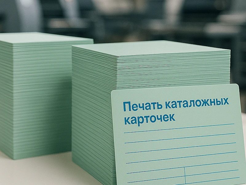 Печать каталожных карточек недорого