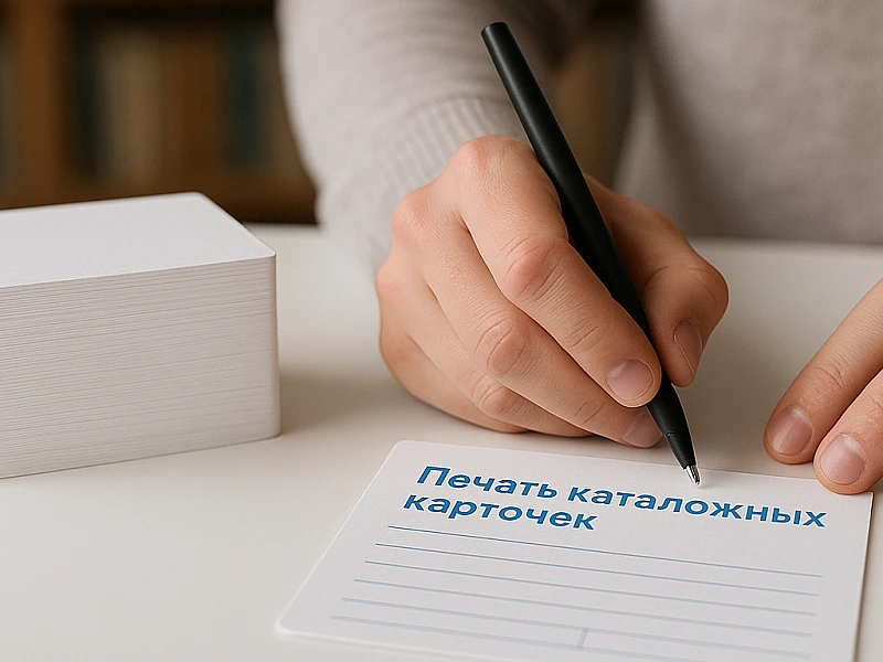 Печать каталожных карточек на заказ